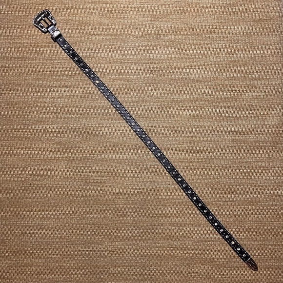 Nocona Belt Co Embellished Western Leather Black Belt Size Medium Good Condition - Picture 13 of 14